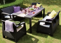 Комплект мебели из двух кресел, двух диванов и стола KETTER Corfu Fiesta Комплект мебели из двух кресел, двух диванов и стола KETTER Corfu Fiesta