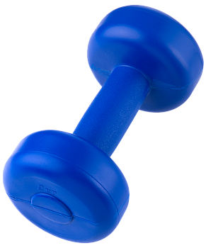 БЕЗ УПАКОВКИ Гантель пластиковая 2 кг, пара