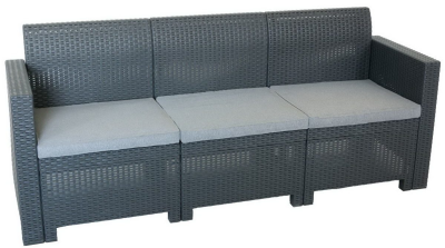Трехместный диван RATTAN NEBRASKA SOFA, цвет венге