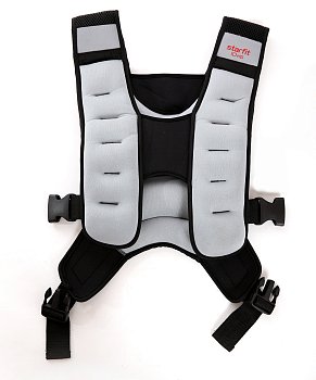 Жилет-утяжелитель WT-301, серый/красный, 10 кг