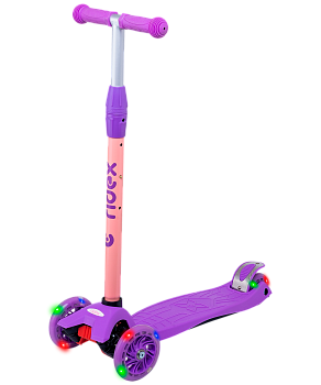 БЕЗ УПАКОВКИ Самокат 3-колесный Kiko, 120/80 мм, розовый/фиолетовый БЕЗ УПАКОВКИ Самокат 3-колесный Kiko, 120/80 мм, розовый/фиолетовый